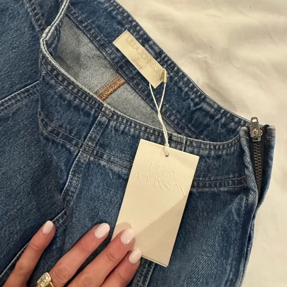 ULLA JOHNSON The Uma Midi Denim Skirt NWT - Picture 9 of 9